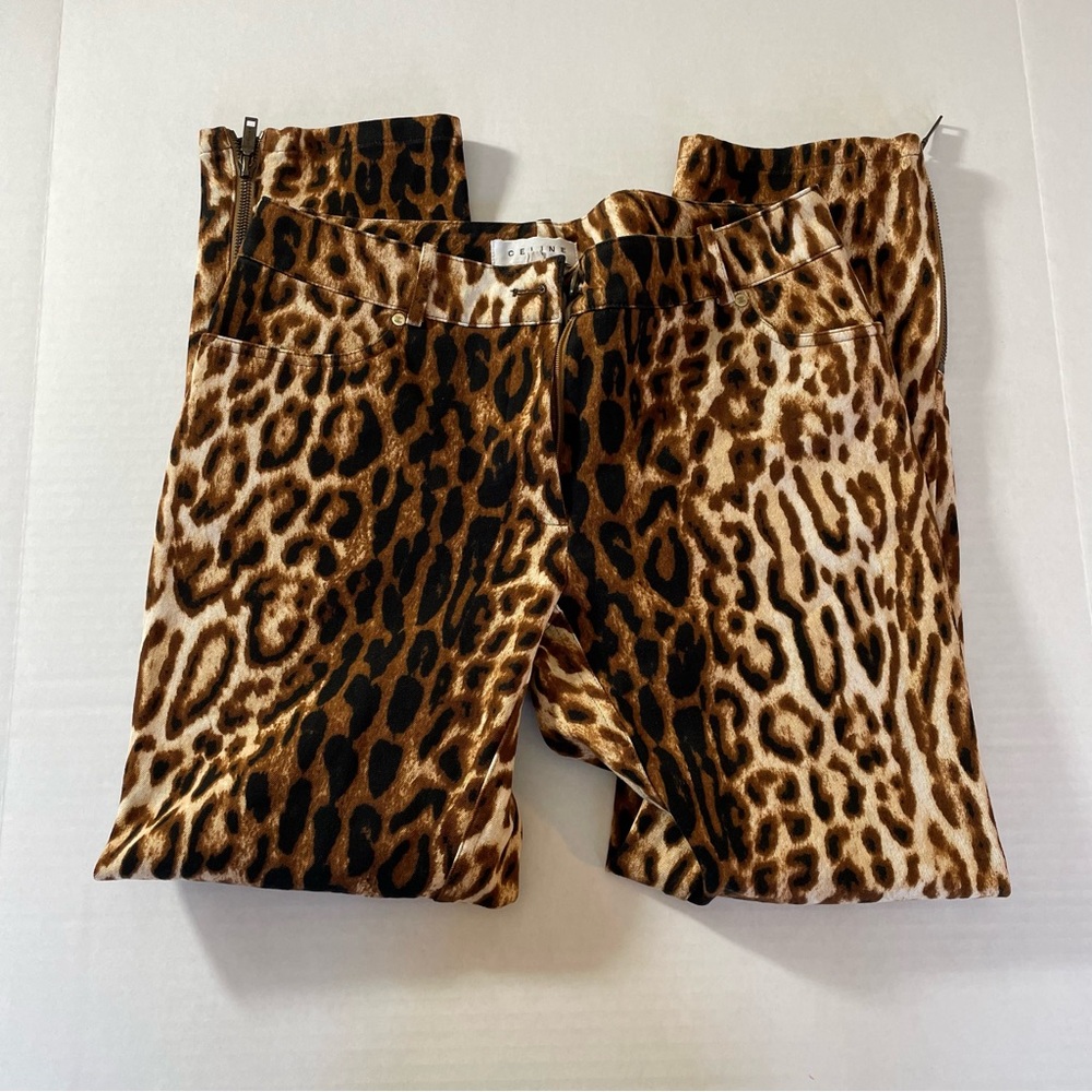 Stylish CELINE Leopard Jeans pants